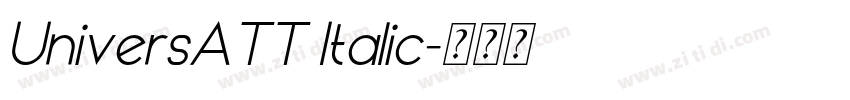 UniversATT Italic字体转换